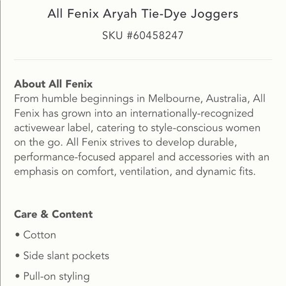 Anthropologie All Fenix Aryah Pink Tie Dye Joggers NEW - Picture 11 of 11